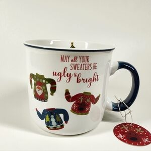 NWT Austin And Ash Christmas/Holiday Ugly Sweater Mug White/Green Gifts